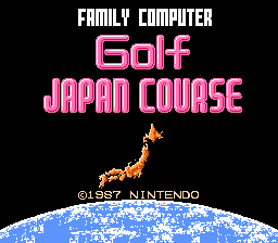 Golf Japan Course title screen for Famicom Disk System
